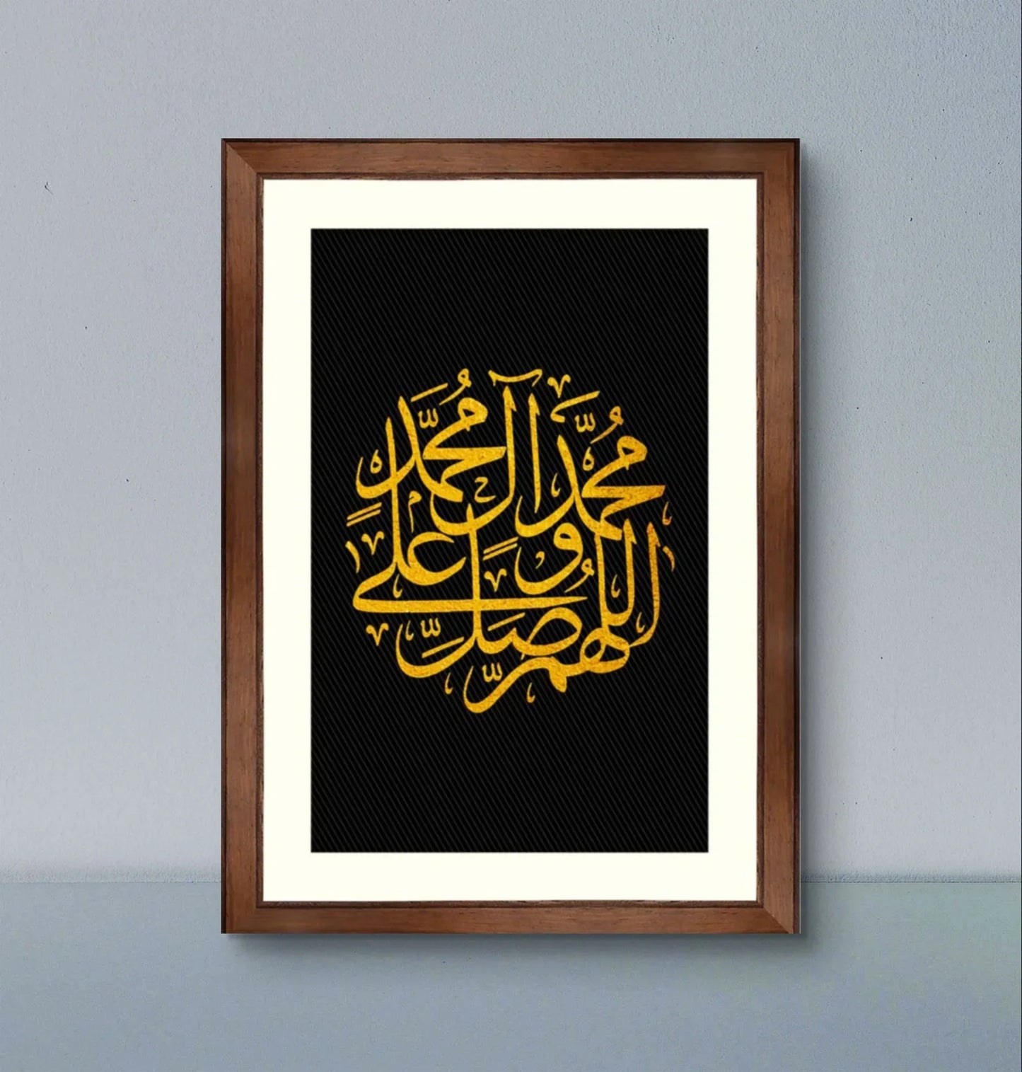 Darood shareef Black & Gold frame - Niaz Arts