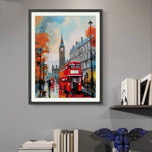 Rain In London Street View - Niaz Arts