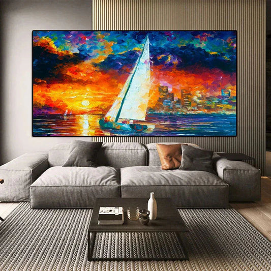 Colorful Night at Sea - Niaz Arts