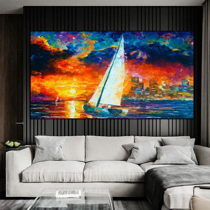 Colorful Night at Sea - Niaz Arts
