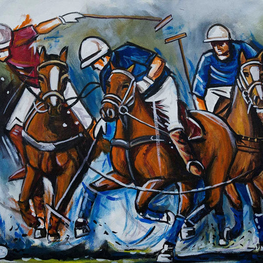 Abstract Horse Polo Sports - Niaz Arts