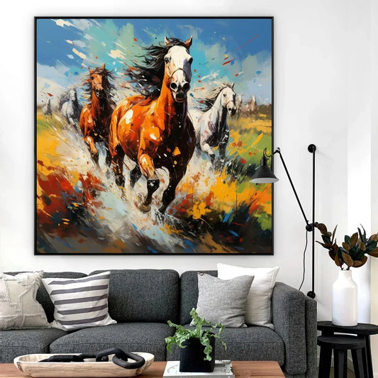 Colorful Running Horse - Niaz Arts