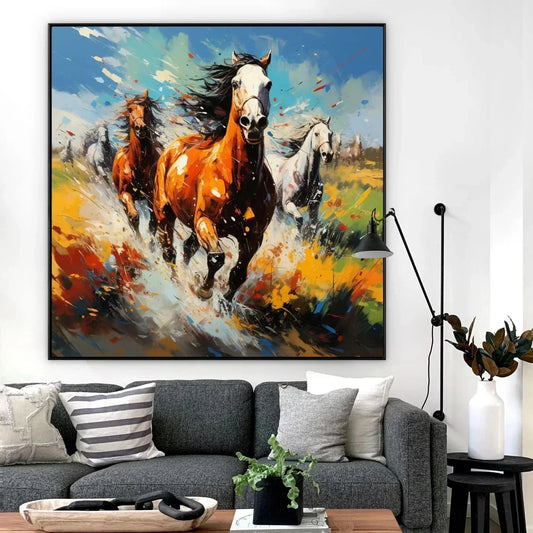 Colorful Running Horse - Niaz Arts
