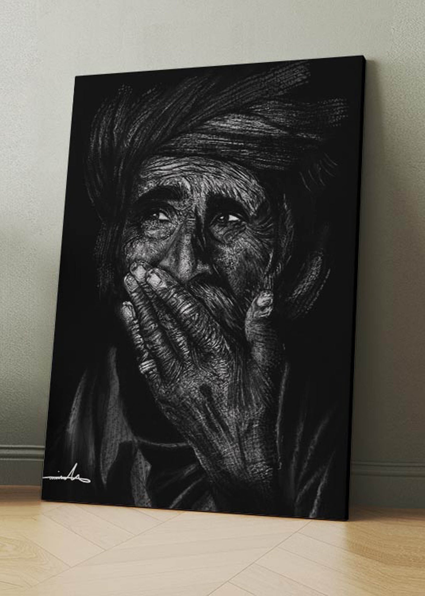 CUSTOM B/W PORTRAIT PAINTING