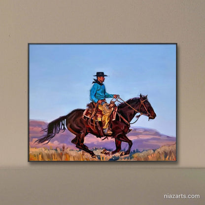 Black Hat Horse Ride - Niaz Arts