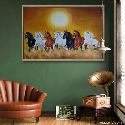 Beautiful Seven Horses - Niaz Arts