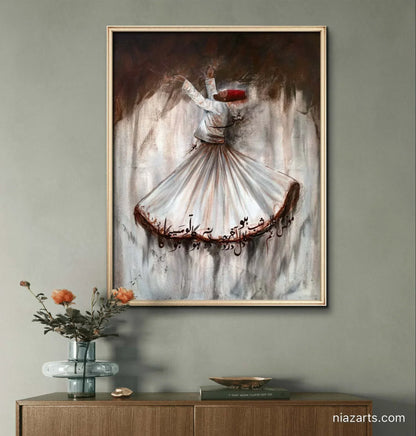 Whirling Rumi Dervish - Niaz Arts