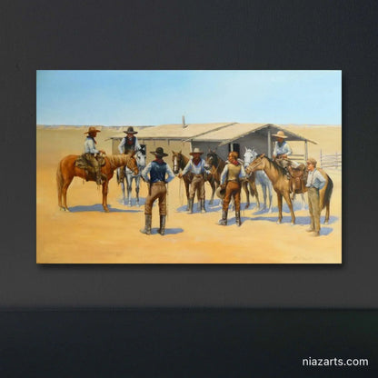 Rangers Texas Horses - Niaz Arts
