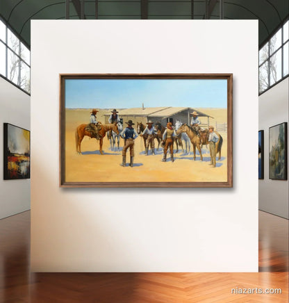 Rangers Texas Horses - Niaz Arts