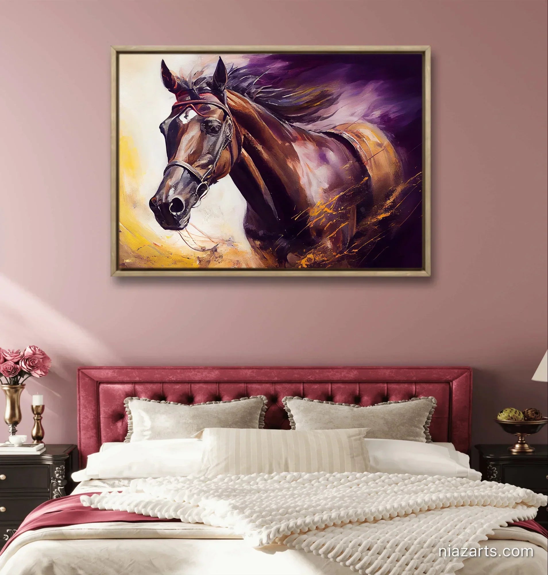 Running Brown Horse - Niaz Arts