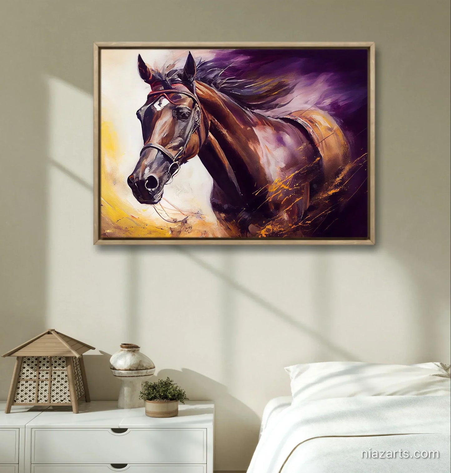 Running Brown Horse - Niaz Arts