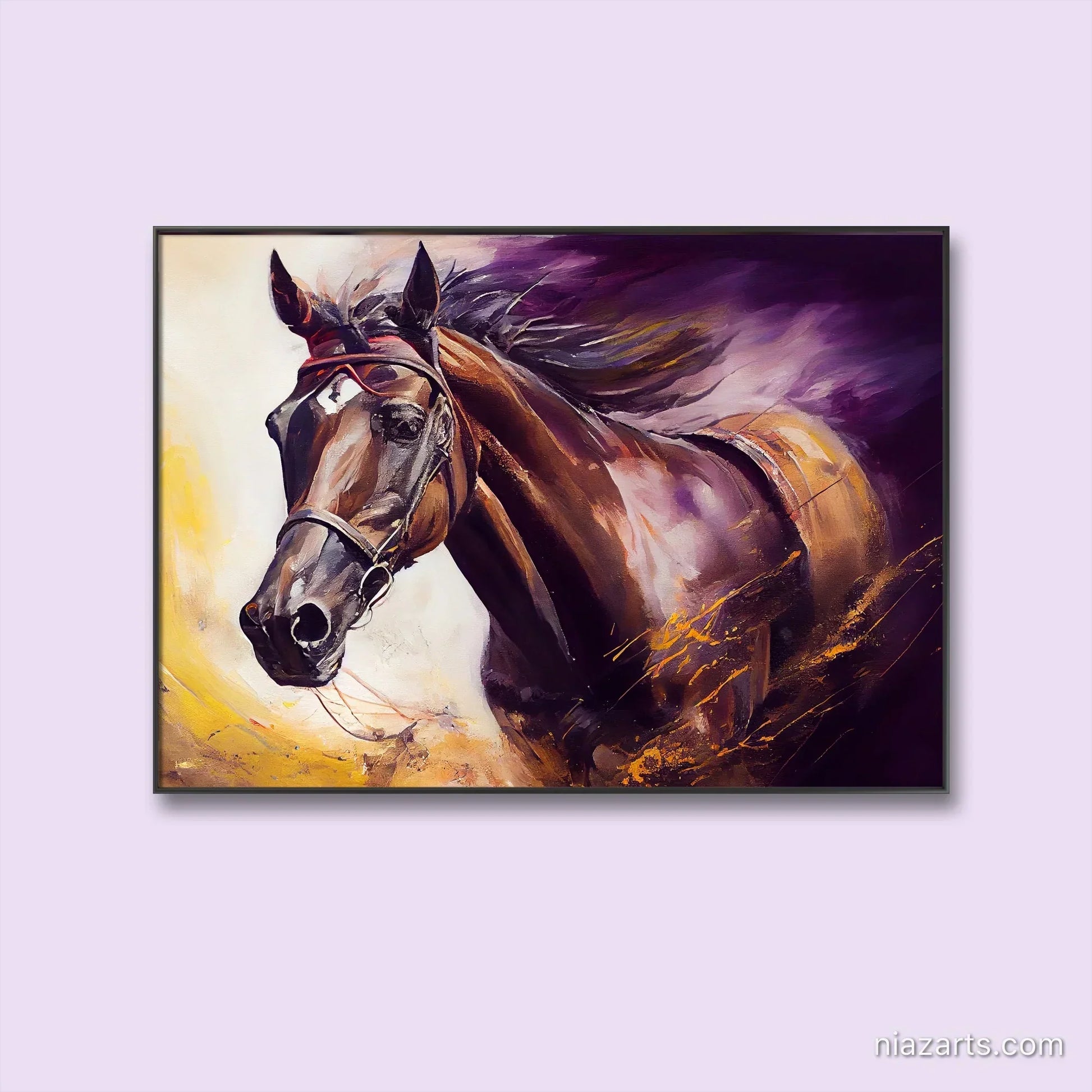 Running Brown Horse - Niaz Arts