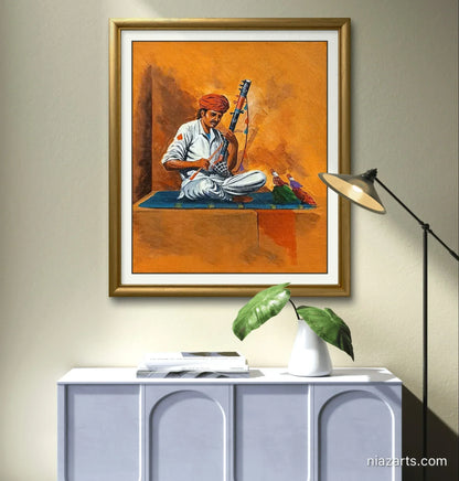 Folk Musician Figurative - Niaz Arts
