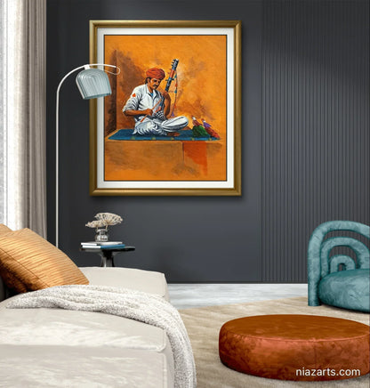 Folk Musician Figurative - Niaz Arts