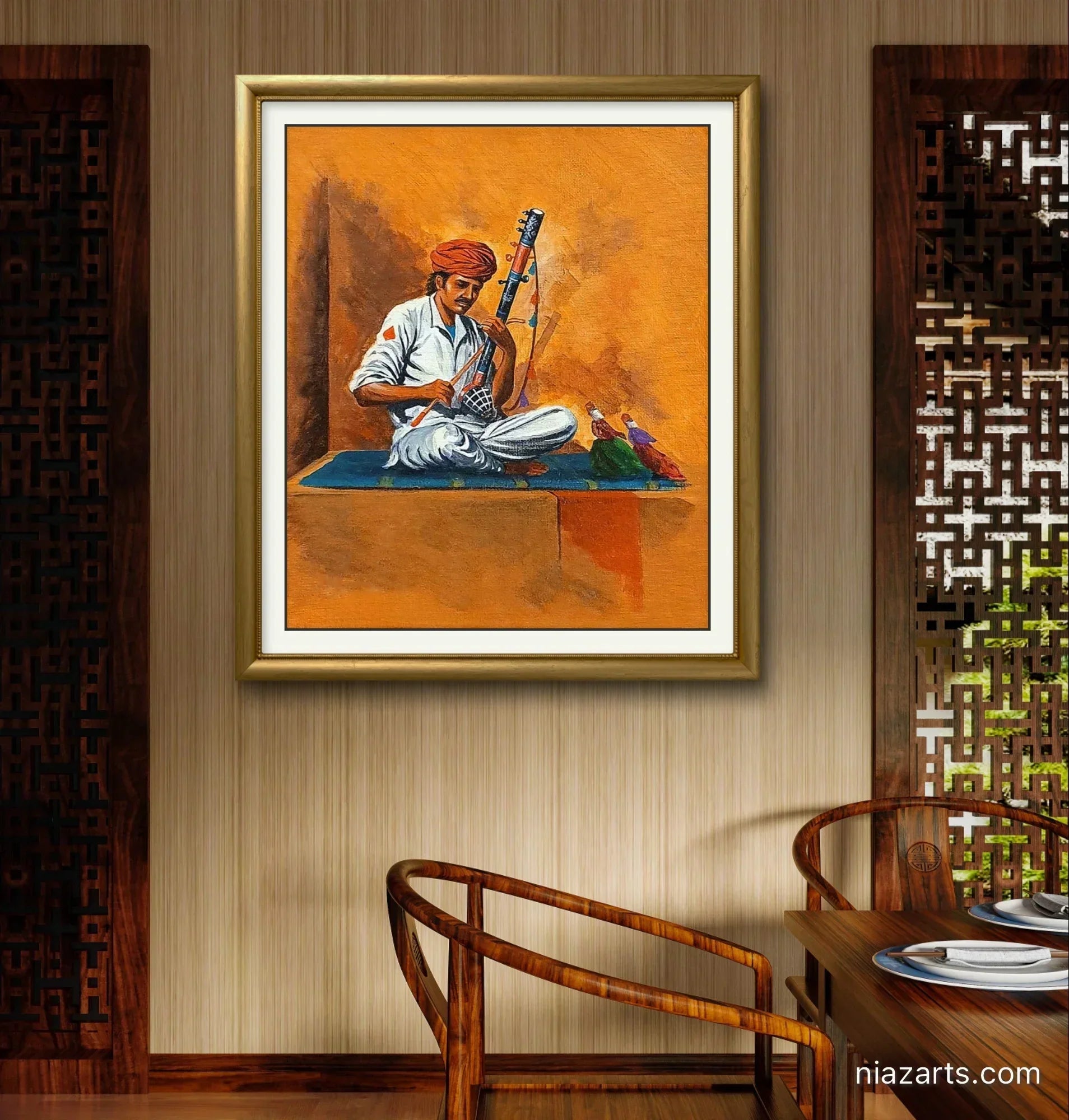 Folk Musician Figurative - Niaz Arts