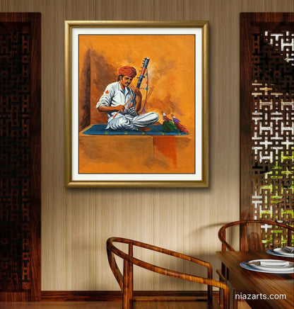 Folk Musician Figurative - Niaz Arts