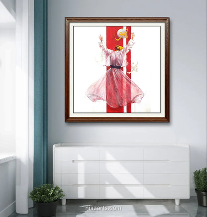 Abstract Figurative Sufi - Niaz Arts