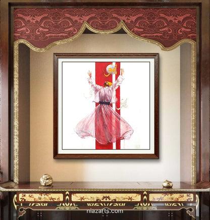 Abstract Figurative Sufi - Niaz Arts