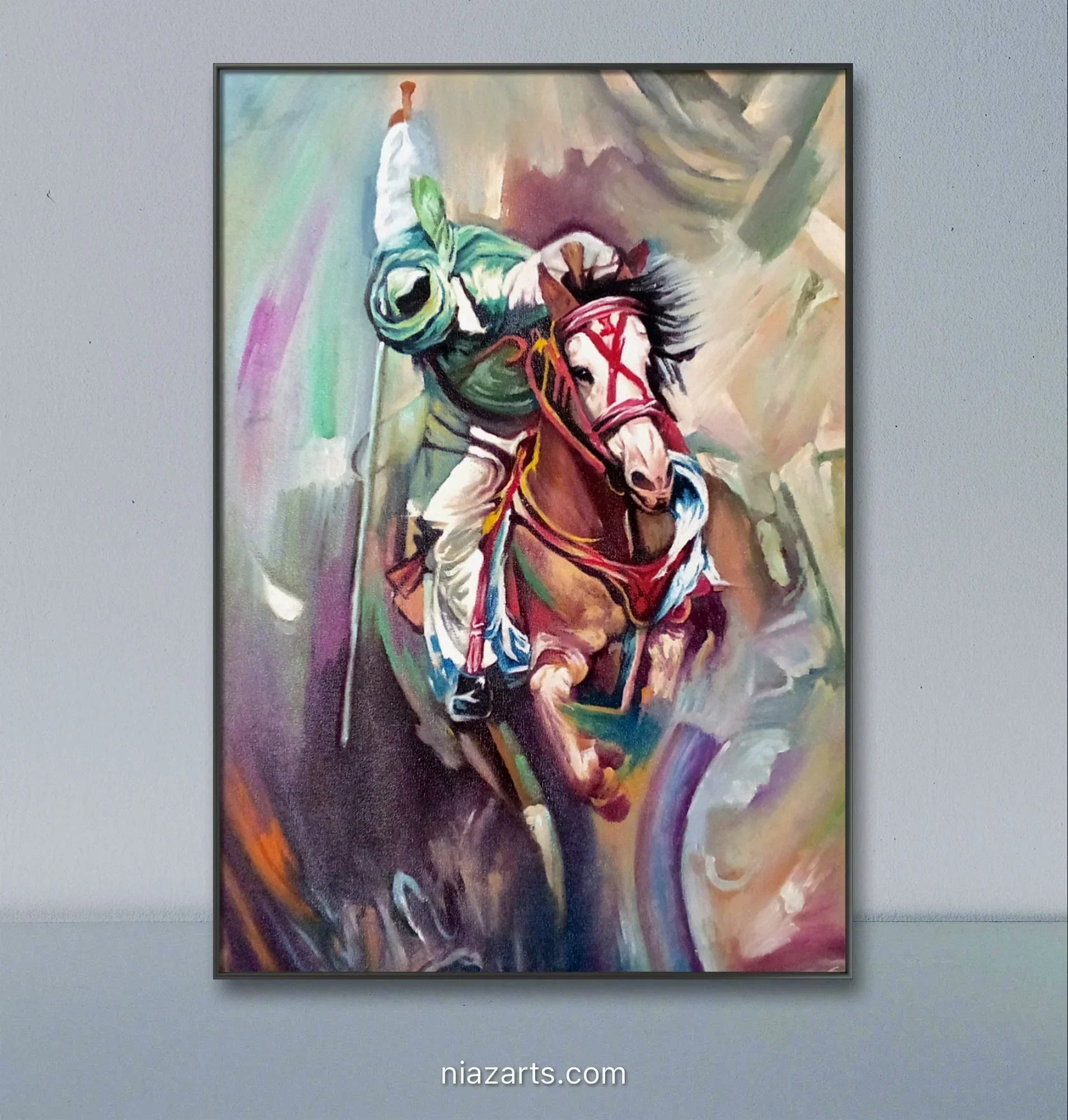 Riding Man On Running Horse - Niaz Arts