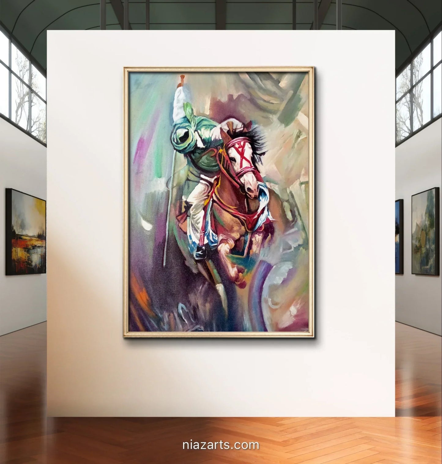 Riding Man On Running Horse - Niaz Arts