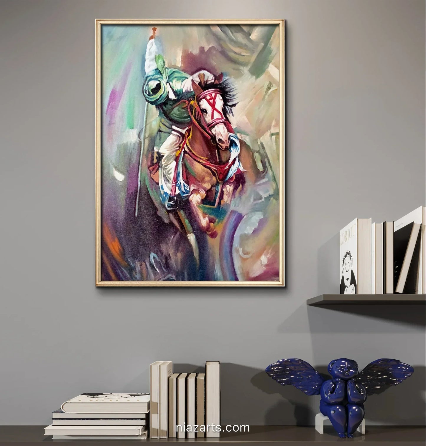 Riding Man On Running Horse - Niaz Arts