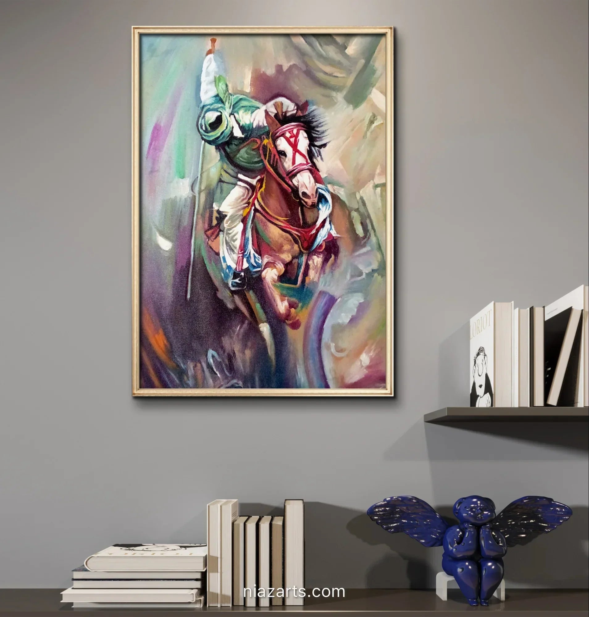 Riding Man On Running Horse - Niaz Arts