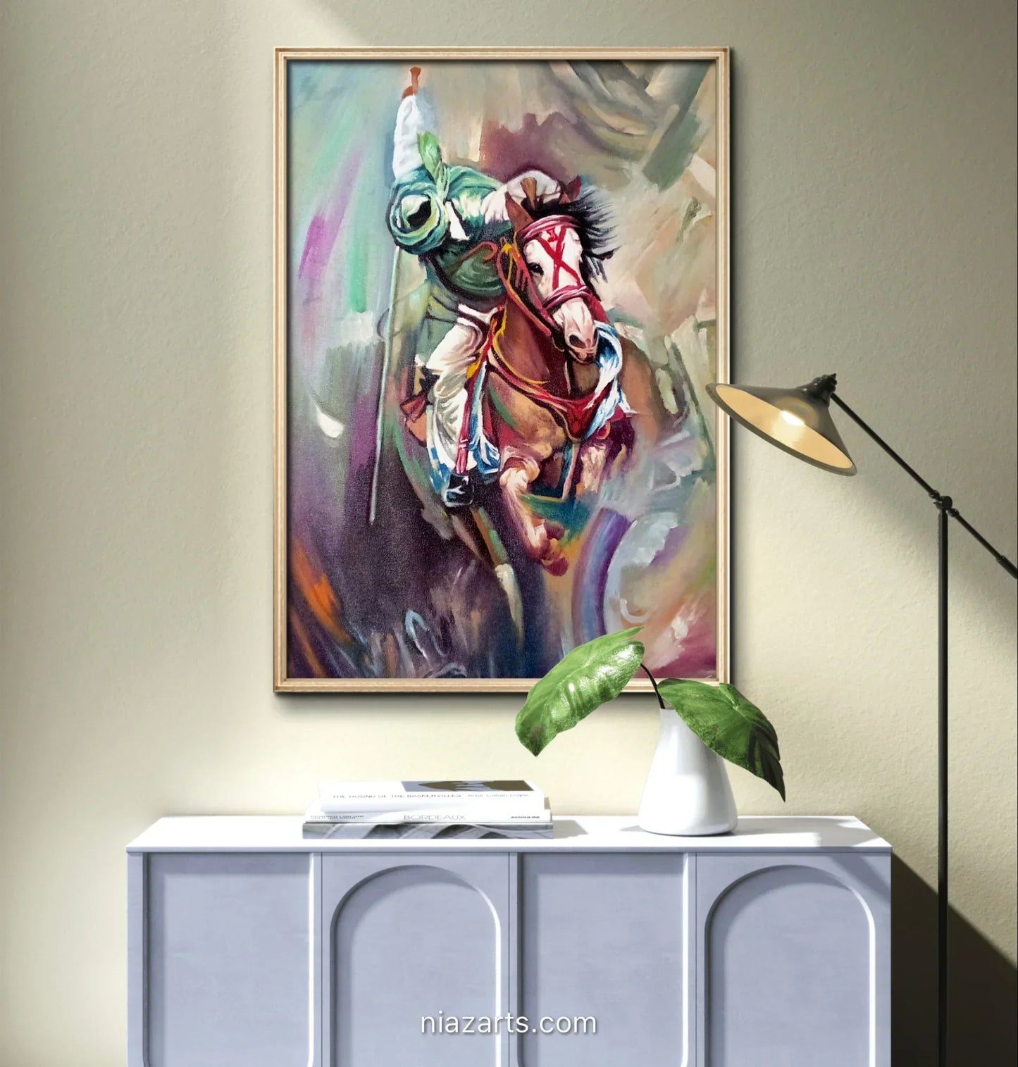 Riding Man On Running Horse - Niaz Arts