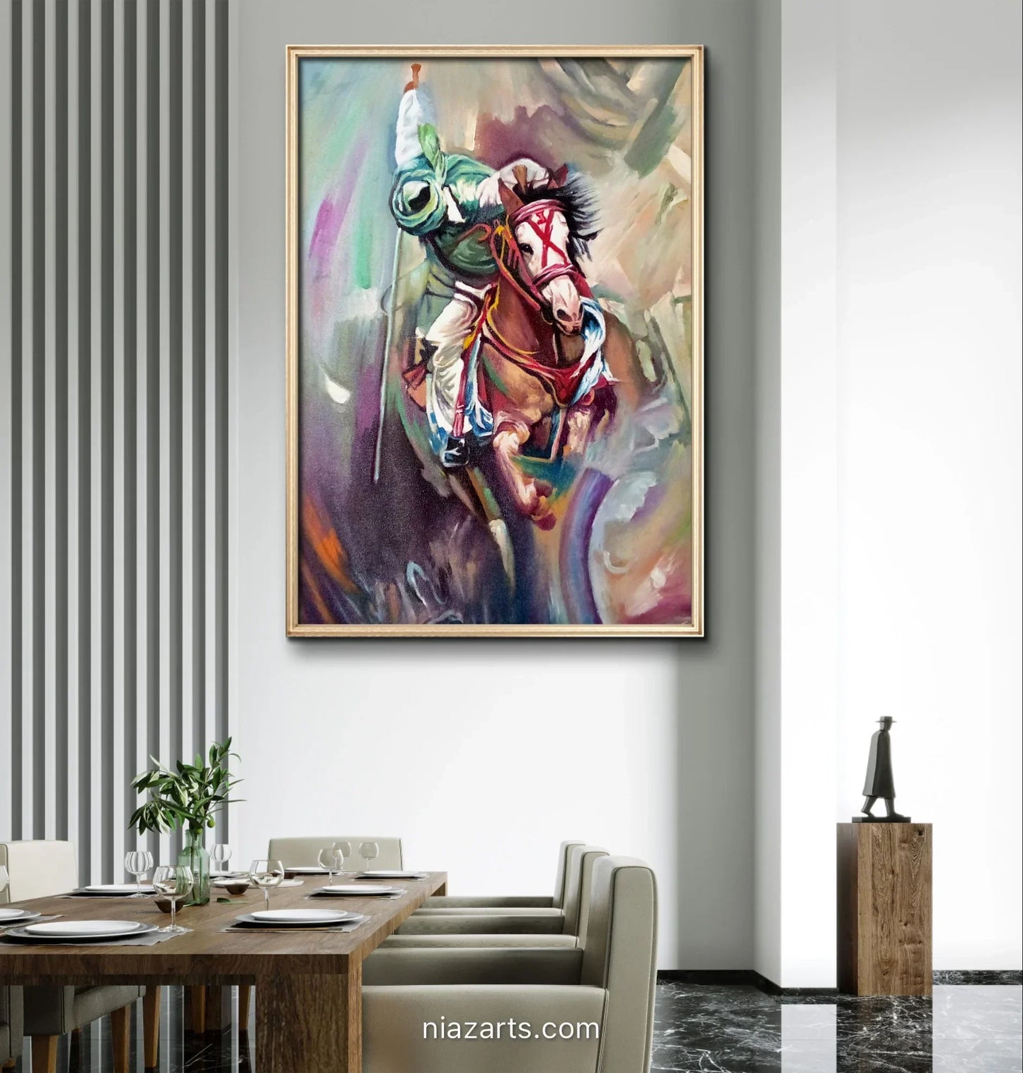 Riding Man On Running Horse - Niaz Arts