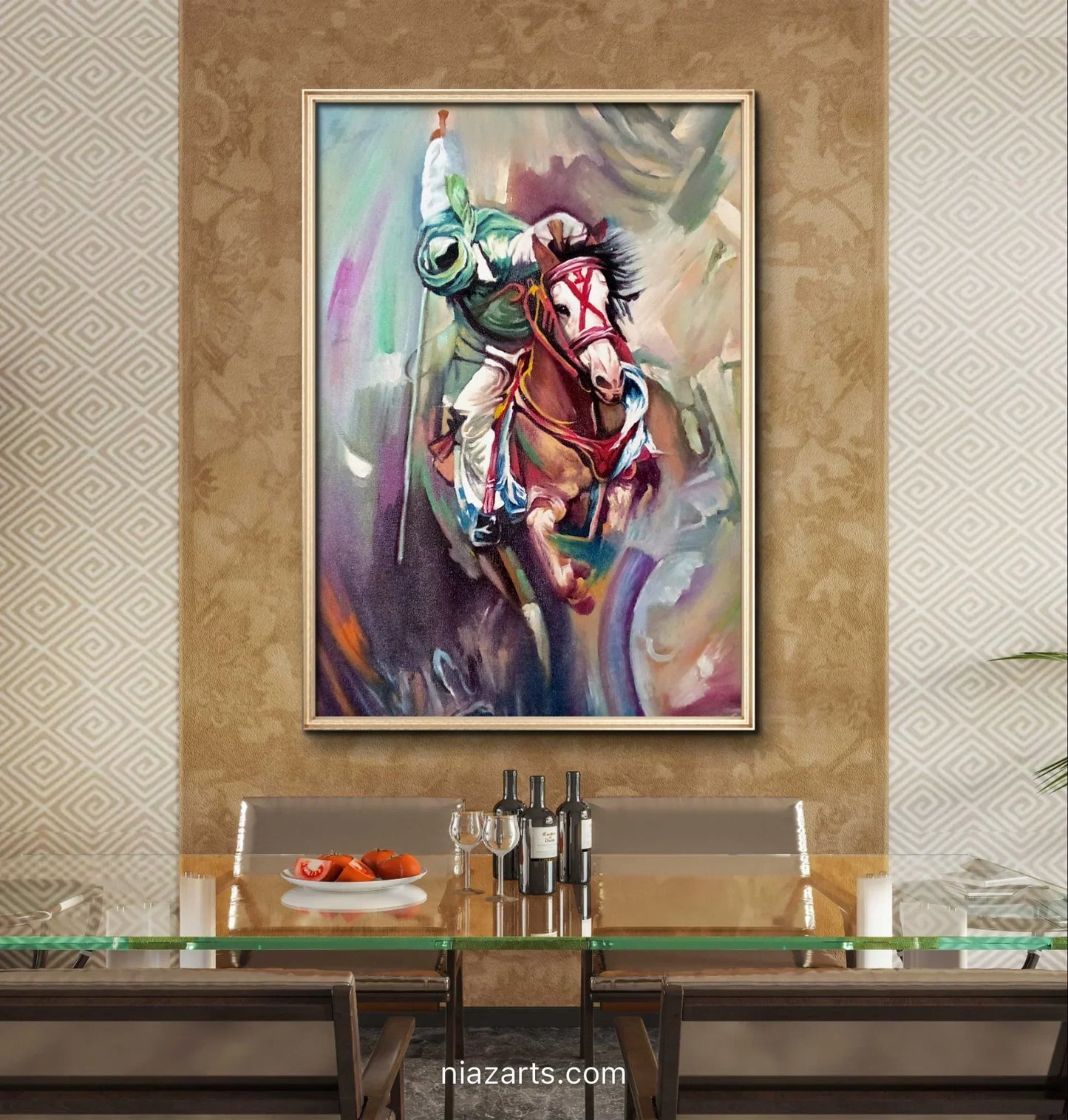 Riding Man On Running Horse - Niaz Arts