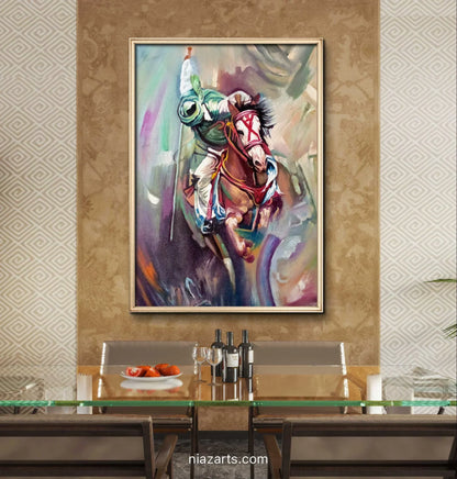 Riding Man On Running Horse - Niaz Arts