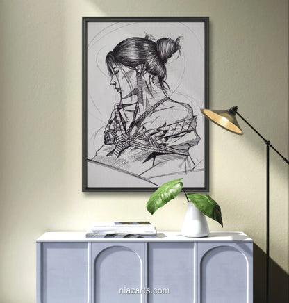 Girl Conceptual Sketch - Niaz Arts