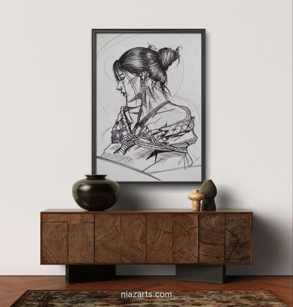 Girl Conceptual Sketch - Niaz Arts