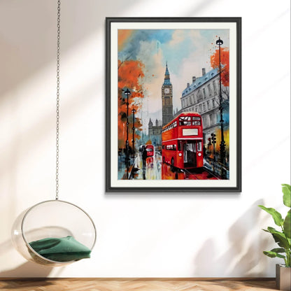 Rain In London Street View - Niaz Arts
