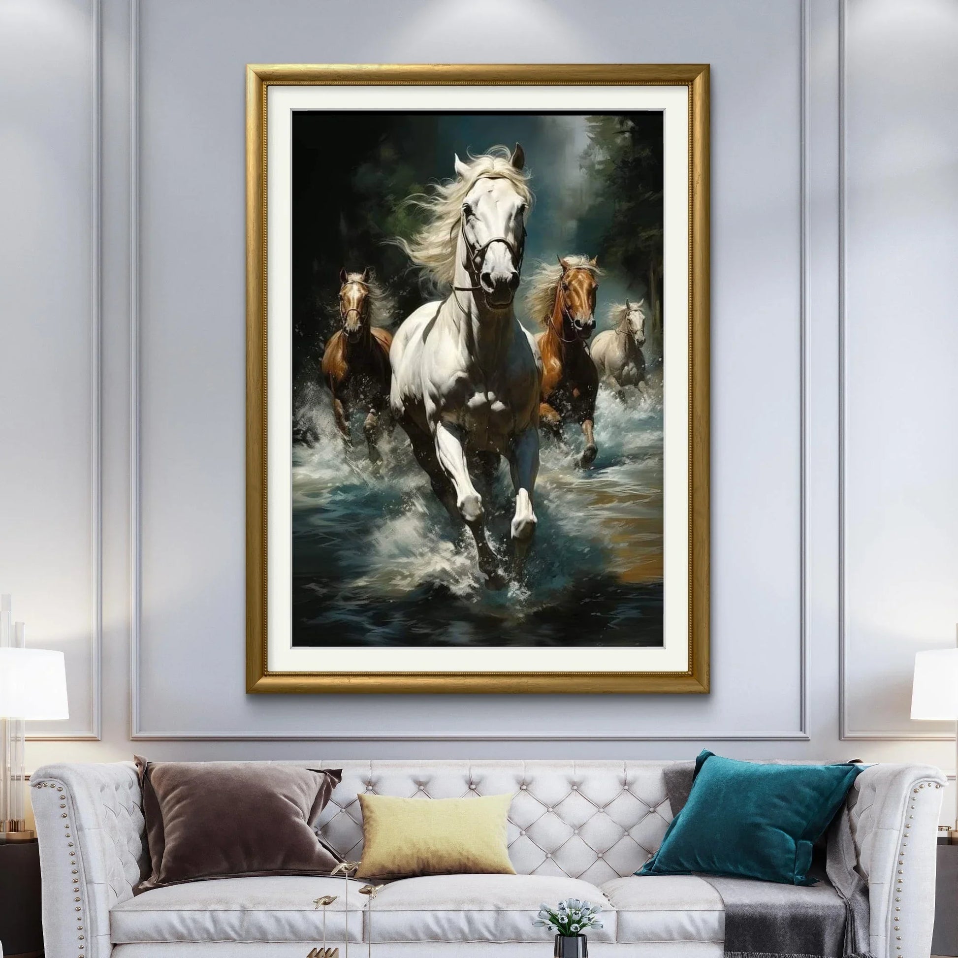 4 Horse Running - Niaz Arts