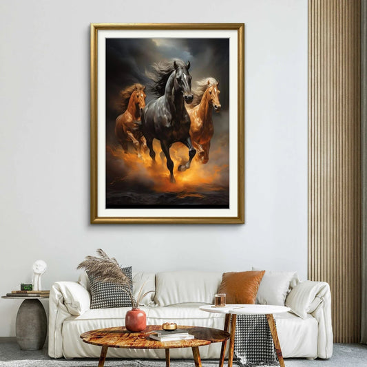 3 Horse Running - Niaz Arts