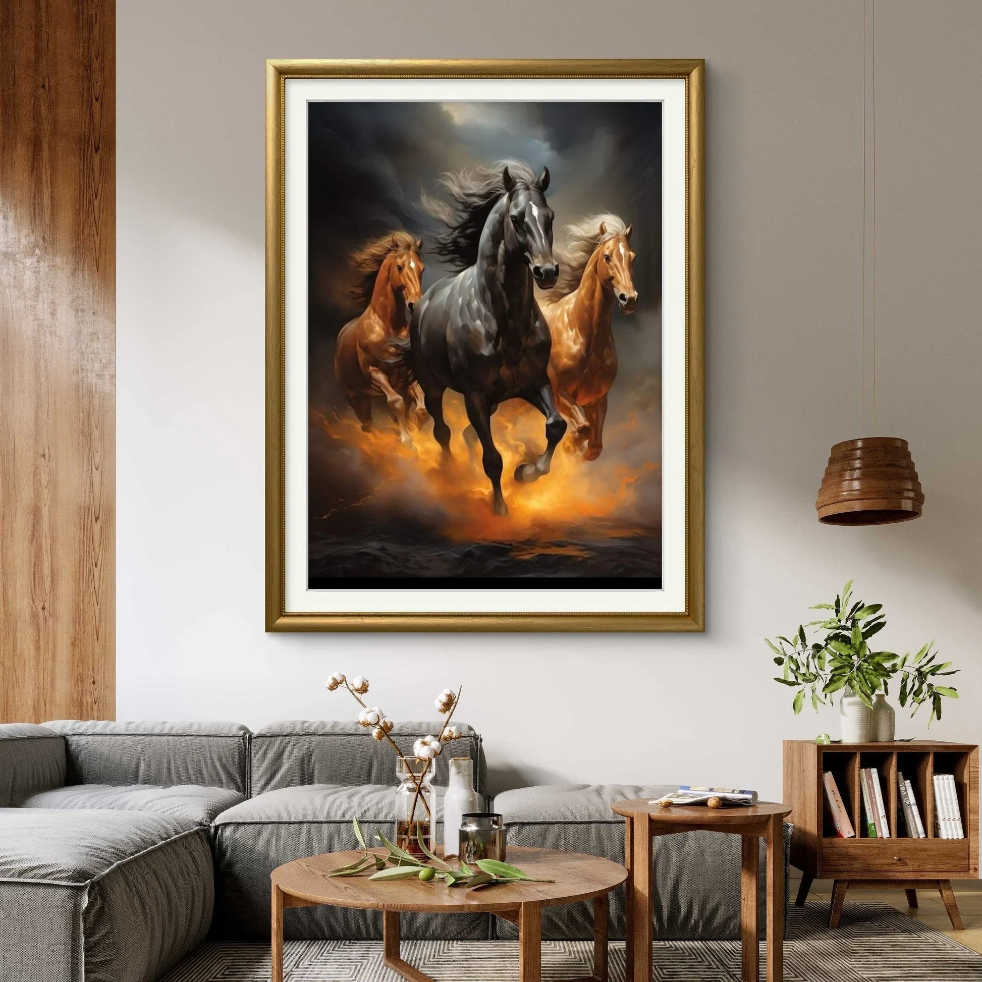 3 Horse Running - Niaz Arts