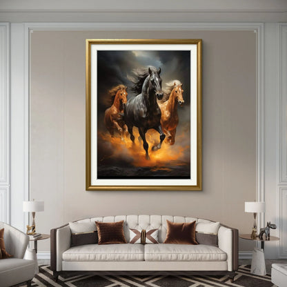 3 Horse Running - Niaz Arts