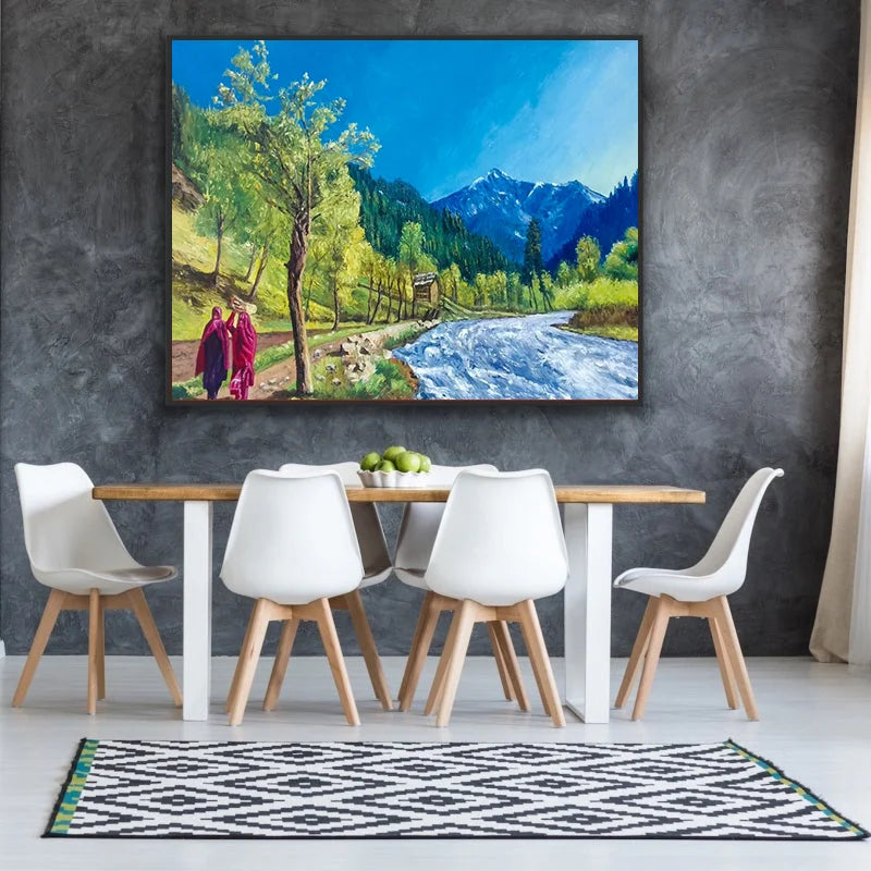 Mountain River View Scenery - Niaz Arts