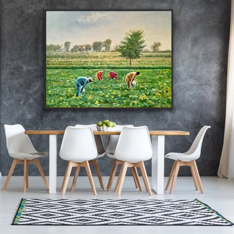 Village Fields Scene - Niaz Arts