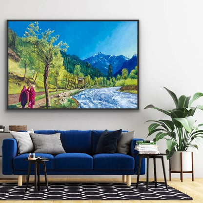 Mountain River View Scenery - Niaz Arts