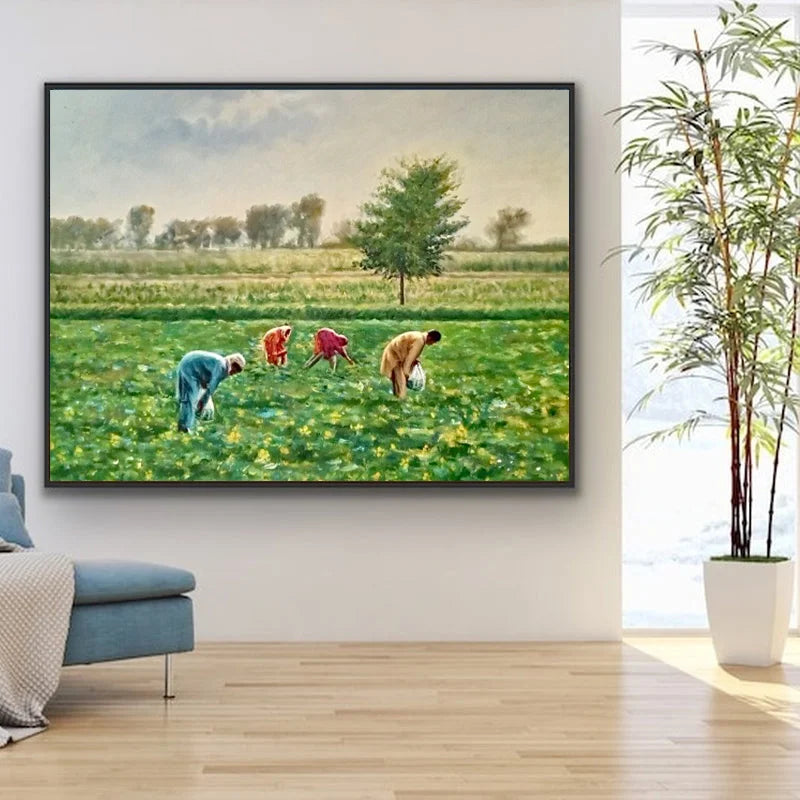 Village Fields Scene - Niaz Arts