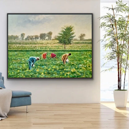 Village Fields Scene - Niaz Arts