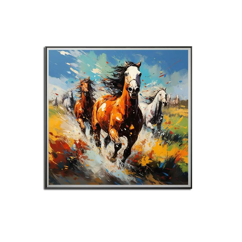 Colorful Running Horse - Niaz Arts