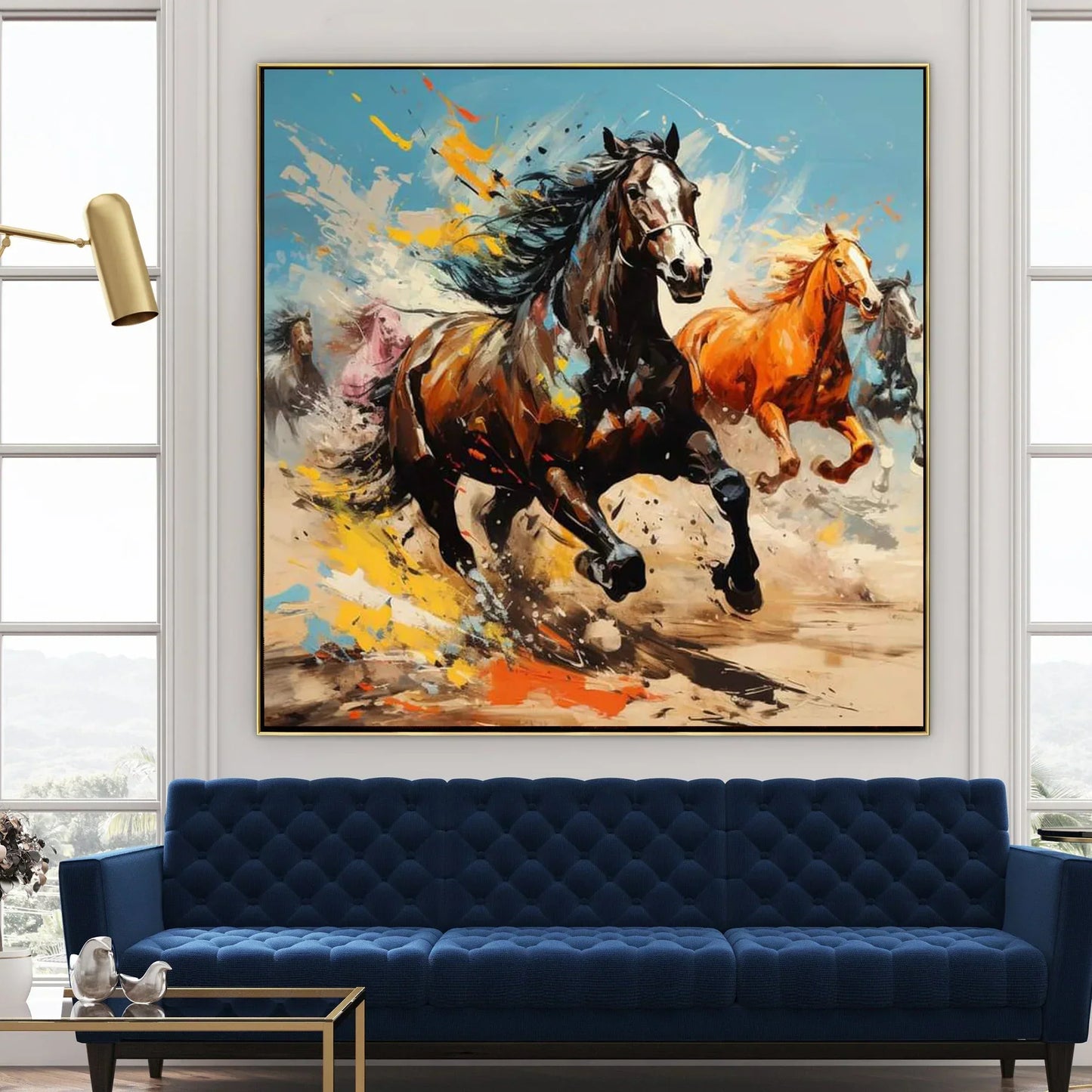 Three Running Horse - Niaz Arts