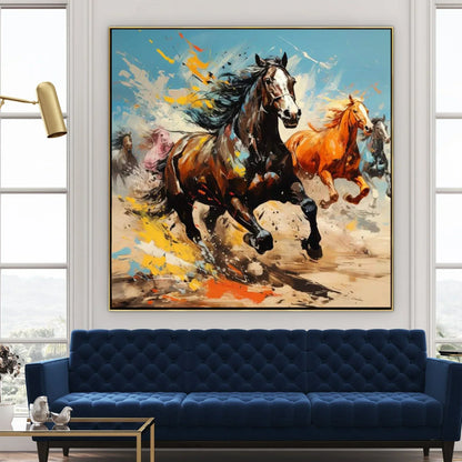 Three Running Horse - Niaz Arts