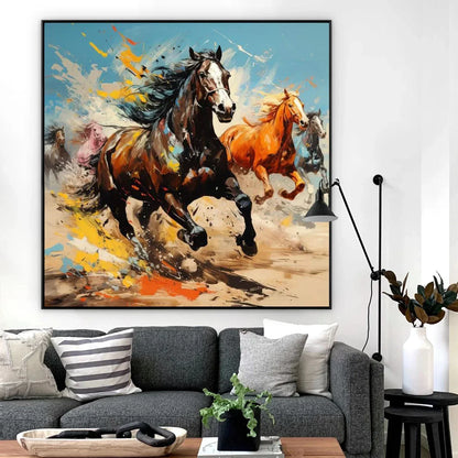 Three Running Horse - Niaz Arts