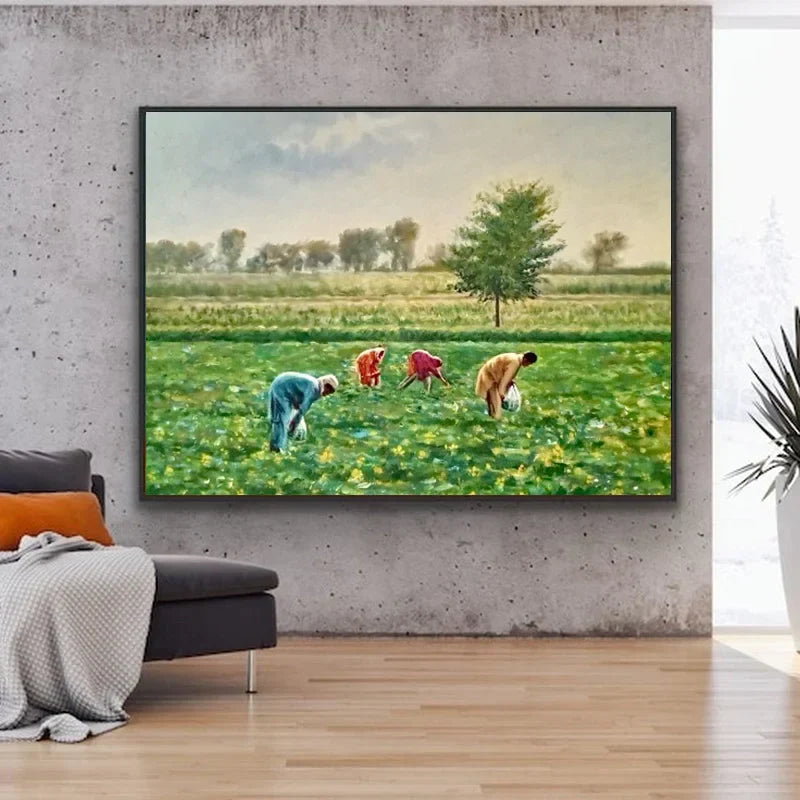 Village Fields Scene - Niaz Arts