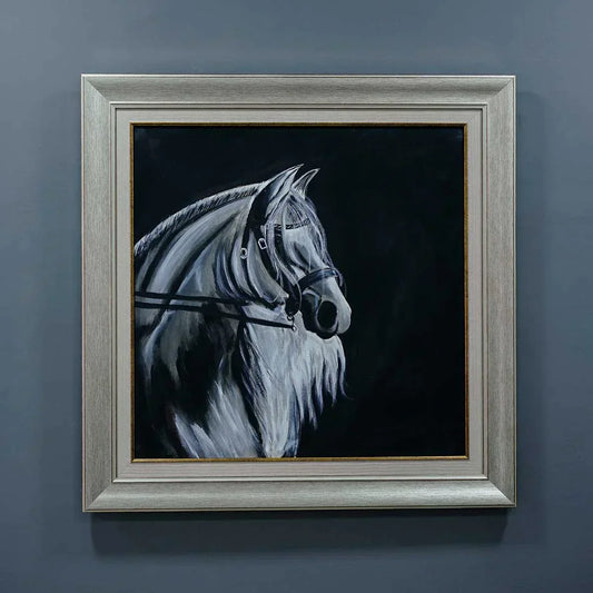 Arabian Black & Silver Horse - Niaz Arts